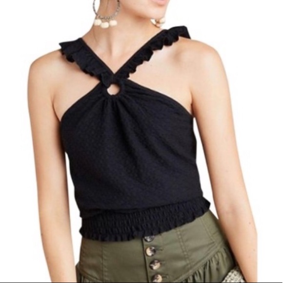 NWOT Anthropologie Marisol Ruffle Halter Top - Picture 1 of 5
